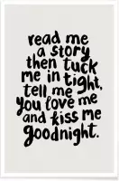 JUNIQE - Poster Read Me a Story and Kiss Me Goodnight -20x30 /Ivoor &
