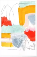 JUNIQE - Poster Veelkleurig - abstract -20x30 /Kleurrijk