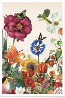 JUNIQE - Poster Garden Spring Flowers -13x18 /Kleurrijk
