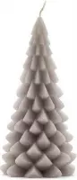 Rustik Lys Kerstboom kaars Koelgrijs - Groot - 20x10cm