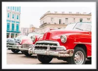 Poster Met Zwarte Lijst - Havana Auto's Poster