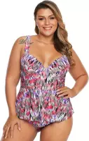 Peplum Tankini 2-Delig - Print - Maat XXL