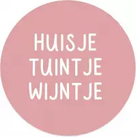 Muurcirkel huisje tuintje wijntje roze Ø 30 cm / Dibond - Aanbevolen