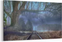 Schilderij - Verlaten spoorweg — 90x60 cm