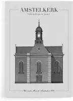 Walljar - Amstelkerk - Muurdecoratie - Plexiglas schilderij