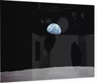 Earthrise viewing Earth from space (ruimtevaart) - Foto op Plexiglas - 80 x 60 cm