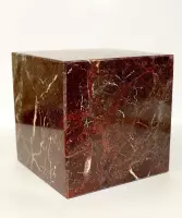 Urn marmer Red Stone Zebra Cube