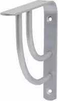 Duraline plankdrager 'DoubleSwing' zilver mat 14,5 x 14,5 cm