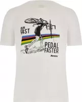 Santini Casual T-Shirt Unisex Wit Multikleur - Cyclo-Cross T-Shirt - Uci Official - XS