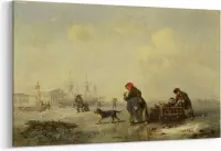 Schilderij - De Newa bij Sint Petersburg (Leningrad) in de winter — 100x70 cm
