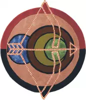 Ted Baker - Zodiac Sagittarius 161905 Vloerkleed - 200 cm rond - Rond - Laagpolig, Rond Tapijt - Modern - Meerkleurig