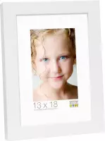 Deknudt Frames moderne fotolijst, wit, hout fotomaat 28x35 cm