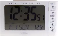 Radio gestuurde wekker - Datum - Temperatuur - Technoline WT 188 wit