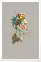 JUNIQE - Poster Frida 2 -20x30 /Kleurrijk