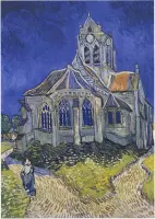 De kerk van Auvers sur Oise, Vincent van Gogh - Foto op Forex - 60 x 80 cm