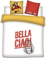 La Casa de Papel Dekbedovertrek Bella Ciao! - Lits Jumeaux - 240 x 220 cm - Polyester