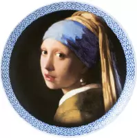 Bord meisje met de parel | Heinen Delfts Blauw | Wandbord | Delfts Blauw bord | Design |