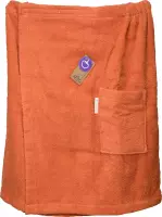 ARTG® Towelzz - Sauna Kilt - Heren -  met klittenband - Kaneelbruin - Cinnamon - (tot 150 cm heupomvang)