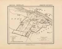 Historische kaart, plattegrond van gemeente Beuningen in Gelderland uit 1867 door Kuyper van Kaartcadeau.com