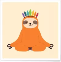 JUNIQE - Poster Master of Calm -20x20 /Oranje