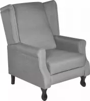 Fauteuil verstelbaar stof grijs (incl. vloerviltjes)