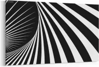 Schilderij - Abstract art , zwart-wit — 100x70 cm