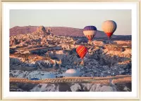 Poster Met Metaal Gouden Lijst - Cappadocië Zonsopgang Poster