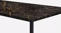 Marmeren Eettafel - Port Laurent Zwart Goud (4-poot) - 200 x 100 cm  - Gezoet