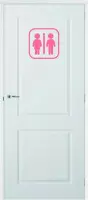 Deursticker WC -  Roze -  20 x 20 cm  -  toilet raam en deurstickers - toilet  alle - Muursticker4Sale