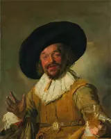 Canvas De vrolijke drinker - Schilderij van Frans Hals - MuurMedia - schilderij - Gildemeester collectie - 40x50
