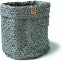 SIZO Knitted Paper Bag grijs Ø 25 cm