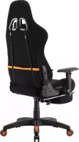 CLP Turbo LED Bureaustoel - Voetsteun zwart/oranje Stof