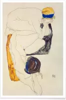 JUNIQE - Poster Schiele - Two Lying Figures -30x45 /Geel & Ivoor
