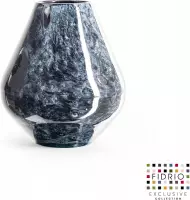 Design Vaas Venice - Fidrio BLACK FOREST - glas, mondgeblazen bloemenvaas - diameter 15 cm hoogte 20 cm