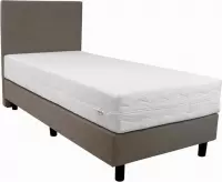 Bedworld Boxspring 1 persoons bed - Eenpersoons bed - 70x200 cm - Met Matras - Beige