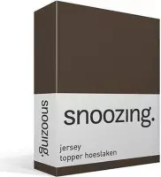 Snoozing Jersey - Topper Hoeslaken - 100% gebreide katoen - 80/90x200 cm - Bruin