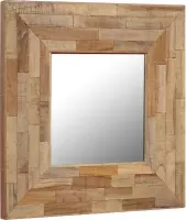Spiegel 50x50 cm gerecycled teakhout