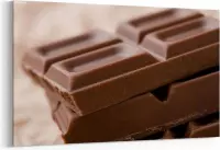 Schilderij - Stukken chocolade — 90x60 cm