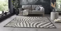 Vloerkleed zebra - zwart/wit 120x160 cm