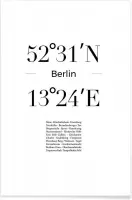 JUNIQE - Poster Berlin Icons -20x30 /Wit & Zwart