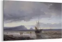 Schilderij - Langs de kust — 100x70 cm