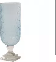 blauwe glazen vaas