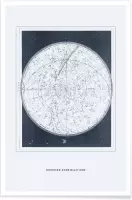 JUNIQE - Poster Northern Constellations II -40x60 /Blauw