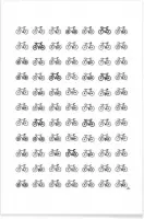 JUNIQE - Poster Bike Variations -20x30 /Wit & Zwart