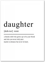 Poster - Daughter - muurposter - Wanddecoratie met tekst