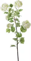 Viv! Home Luxuries Sneeuwbal - zijden bloem - groen roze - 97cm - topkwaliteit