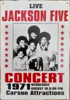Wandbord - Jackson Five Live Concert 1971