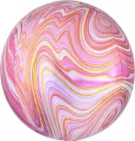 folieballon Marblez Pink 43 cm roze