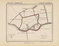 Historische kaart, plattegrond van gemeente Koudekerk in Zuid Holland uit 1867 door Kuyper van Kaartcadeau.com