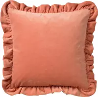 YARA - Kussenhoes velvet Muted Clay 45x45 cm - roze